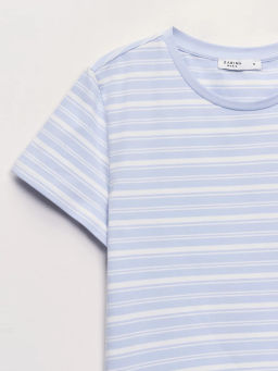 Футболка прилегающего силуэта в полоску ZR2605013409-252 / Zarina