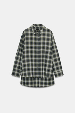 OVERSIZE CHECK SHIRT ZW COLLECTION - Zara фото 9