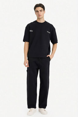 Pamuklu Nefes Alabilen Loose Fit Bask_l_ Ti__rt - Defacto фото 2