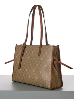 LACCOMA сумка AC326-лагуна темно-бежевый эко кожа хлопок фото 4