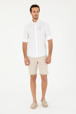 Мужская рубашка светло-хаки с длинным рукавом Неожиданная скидка в корзине - U.s. polo assn фото 4