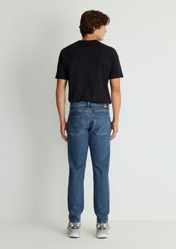 London Street Puslu Koyu Mavi Jean Pantolon  фото 5