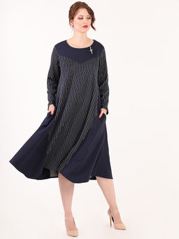 Платье в вертикальную полоску - Almond фото 2