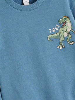 Bask?l? Erkek ?ocuk Sweatshirt ve E?ofman Alt?