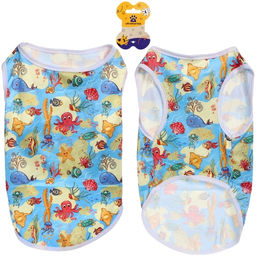 Цена за 2 шт. Майка для собак и кошек мелких и средних пород "БРО на стиле", пляжная вечеринка, размер ХL (длина спинки 36см, объем груди 43см, от 9 до 12кг)