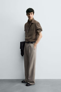 HERRINGBONE TEXTURED TROUSERS - Zara фото 4