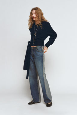 ZW COLLECTION MID-WAIST STRAIGHT-LEG JEANS - Zara фото 9