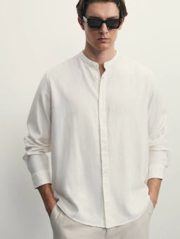 Рубашка regular fit со льном / Zarina