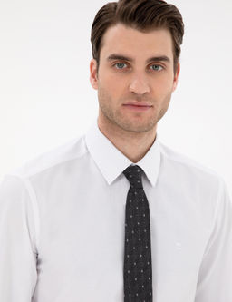 Beyaz Slim Fit Uzun Kollu Basic G_mlek