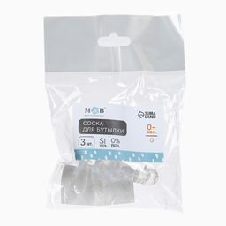 Соска на бутылочку M&B Anti-colic, антиколиковая, от 0 мес., КЛ, 3 шт.