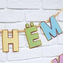 Гирлянда на ленте «С Днем Рождения», длина 250 см