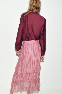 RUFFLED MIDI SKIRT - Zara фото 6