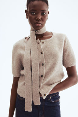 Scarf-detail cardigan - H&m фото 2