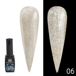 Каучуковая база Disco Opal светоотражающая Global Fashion 8 мл, 06  фото 6