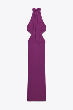 GATHERED HALTER LONG DRESS - Zara фото 9