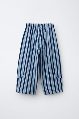 PANTAL?N RELAXED RAYAS / Azul claro - Zara фото 5