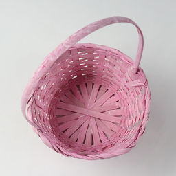 Корзина плетёная для хранения Jute, бамбук, розовая, набор 3 шт.