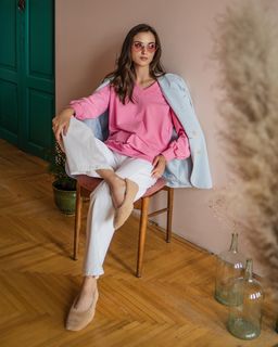 Свитшот с V-образным вырезом 93.4.2 - Elena sorti фото 10