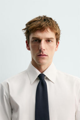 CORBATA ESTRUCTURA 100%SEDA AARON LEVINE X ZARA / Marino