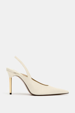 ZAPATO DESTALONADO TAC?N METALIZADO / Blanco - Zara фото 2