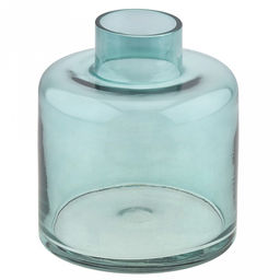 Ваза для цветов стеклянная "Малая" д16см, h18см, форма "бутылка", "Изумруд" (Россия)