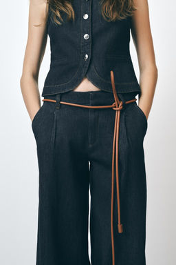 FITTED DENIM WAISTCOAT Z1975 - Zara фото 3