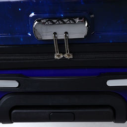 Чемодан детский на колёсах 41 л (S), на молнии, с кодовым замком, 4 колеса, синий