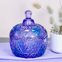 Сахарница 280 мл боченок резная фиолетовая / S510 / TG-1040 /уп 48 / - Галеонтрейд фото 2