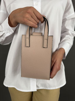 Сумка женская Sefaro из телячьей кожи маленькая розовая  фото 3