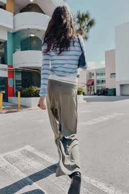 WIDE LEG TROUSERS WITH DOUBLE WAISTBAND - Zara фото 12