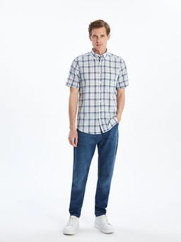 Regular Fit K?sa Kollu Ekose Erkek G?mlek