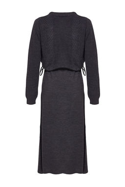 TRENDYOLMILLA Antrasit Maxi Triko Ekstra H?rkal? Elbise TWOAW25EL00014  фото 7