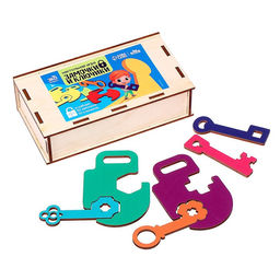 Настольная деревянная игра «Замочки и ключики», 10 ключиков и замочков