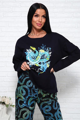 Костюм с брюками (01027. бирюзовый) - Плиона фото 15