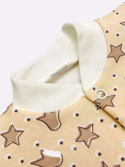 Кофта футер с длинным рукавом, арт.C-KF121-ITn, бол. размеры, корона беж - Мамин малыш фото 3