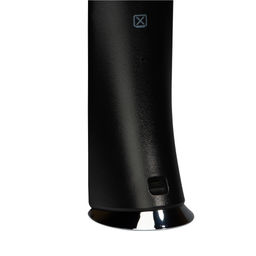 TLD-542 Black/LED/300Lm/5000K/Dimmer Светильник настольный c часами, календарем, термометром, 5W. Сенсорный выключатель. Черный (стилизован под кожу). TM Uniel.