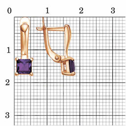 СЕРЬГИ 33114697Ам - Красная пресня фото 2