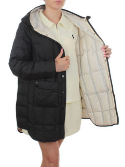 H24-32 BLACK Куртка пуховая облегченная женская (белый утиный пух) - Fashion фото 7