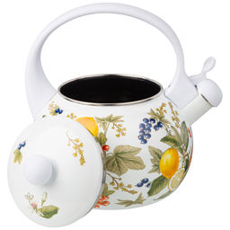 Чайник Agness эмалированный со свистком серия Фруктовая корзина 2,2 л индукционное дно  фото 3