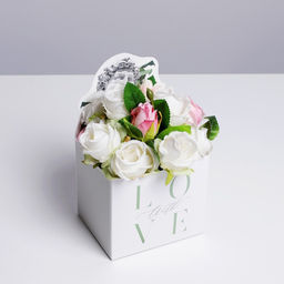 Цена за 2 шт. Коробки для мини букетов «DAVID», 12 × 20 × 10 см