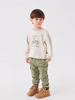 Bisiklet Yaka Uzun Kollu Bask?l? Erkek Bebek Sweatshirt - Waikiki фото 2