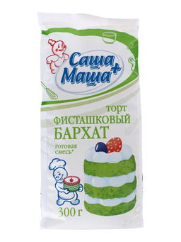 Торт «Фисташковый бархат: Саша+Маша», пленка, 300 г