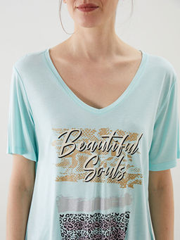 V Yaka Bask?l? Kad?n Ti??rt