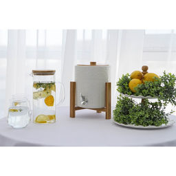 Этажёрка для фруктов и десертов BellaTenero, 2 яруса, d=20/25 см, фарфор, белая  фото 7