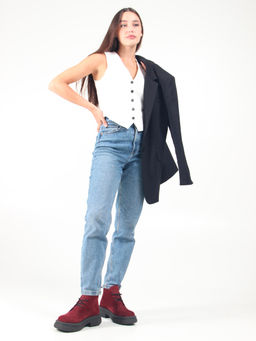 Ботинки 308.агатаbl. бордo замша/Байка