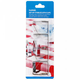 Зажим для скатерти из нержавеющей стали, 4,8х4х0,7см, 4 штуки, в блистере (Китай) - Домашняя мода фото 5