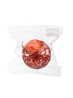 Цена за 2 шт. Ёлочный шар новогодний d=10 см Карнавал блистание, красный - Зимнее волшебство фото 3