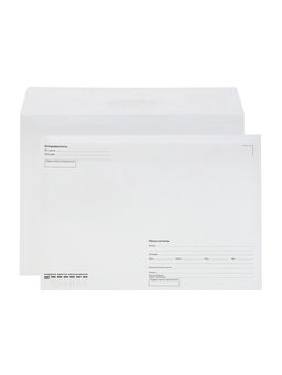 Цена за 50 шт. Конверт-почтовый С4 229×324 мм, поле «Кому-куда», без окна, клей, внутренняя запечатка, 80 г/м²