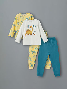 Bisiklet Yaka Erkek Bebek Pijama Tak?m? 2li