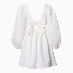 Платье женское короткое с бантом MIST, белое, размер 46 (L)